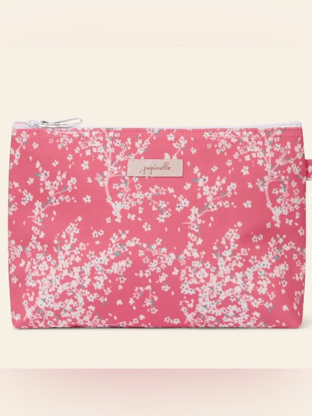 Papinelle Pink Floral Medium Cosmetic Bag